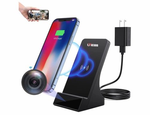 1080P Two Way Audio Night Vision Invisible Lens Mini Hidden Spy WiFi Wireless Charger Camera